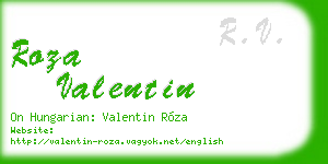 roza valentin business card