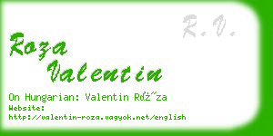 roza valentin business card